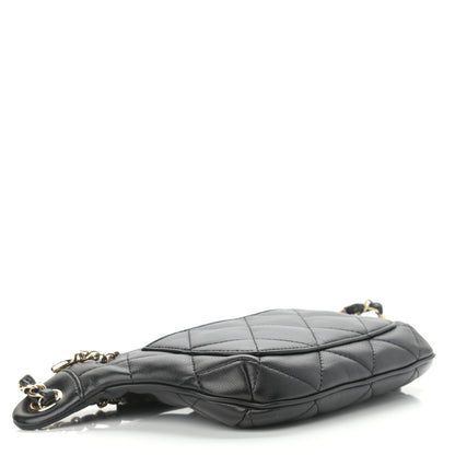 Chanel Lambskin Quilted Waist Belt Bag Black 3 of 10