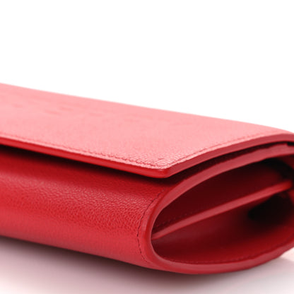 Burberry Grainy Calfskin Logo Henley Wallet On Chain Red 11 of 15