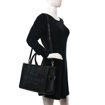 Marc Jacobs Grained Calfskin Medium The Tote Bag Black 3 of 12