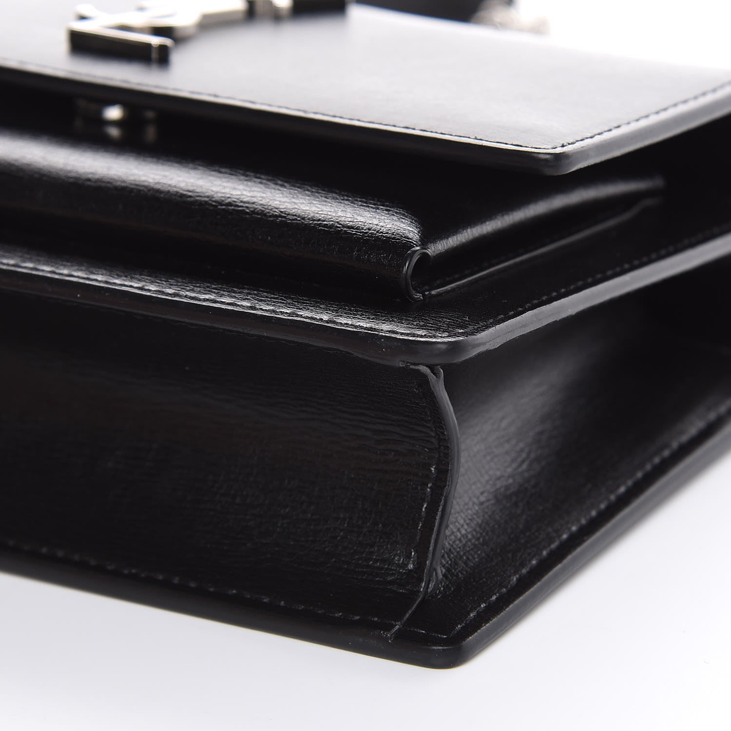 Saint Laurent Calfskin Monogram Sunset Chain Wallet Black 8 of 9