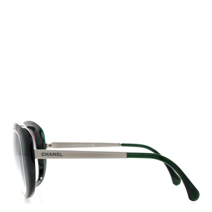 Chanel Acetate Oversized Frame Sunglasses 6045-T Green 3 of 8