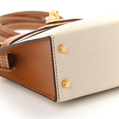 Hermes Epsom Horseshoe Mini Kelly Sellier 20 Craie Gold 28 of 33