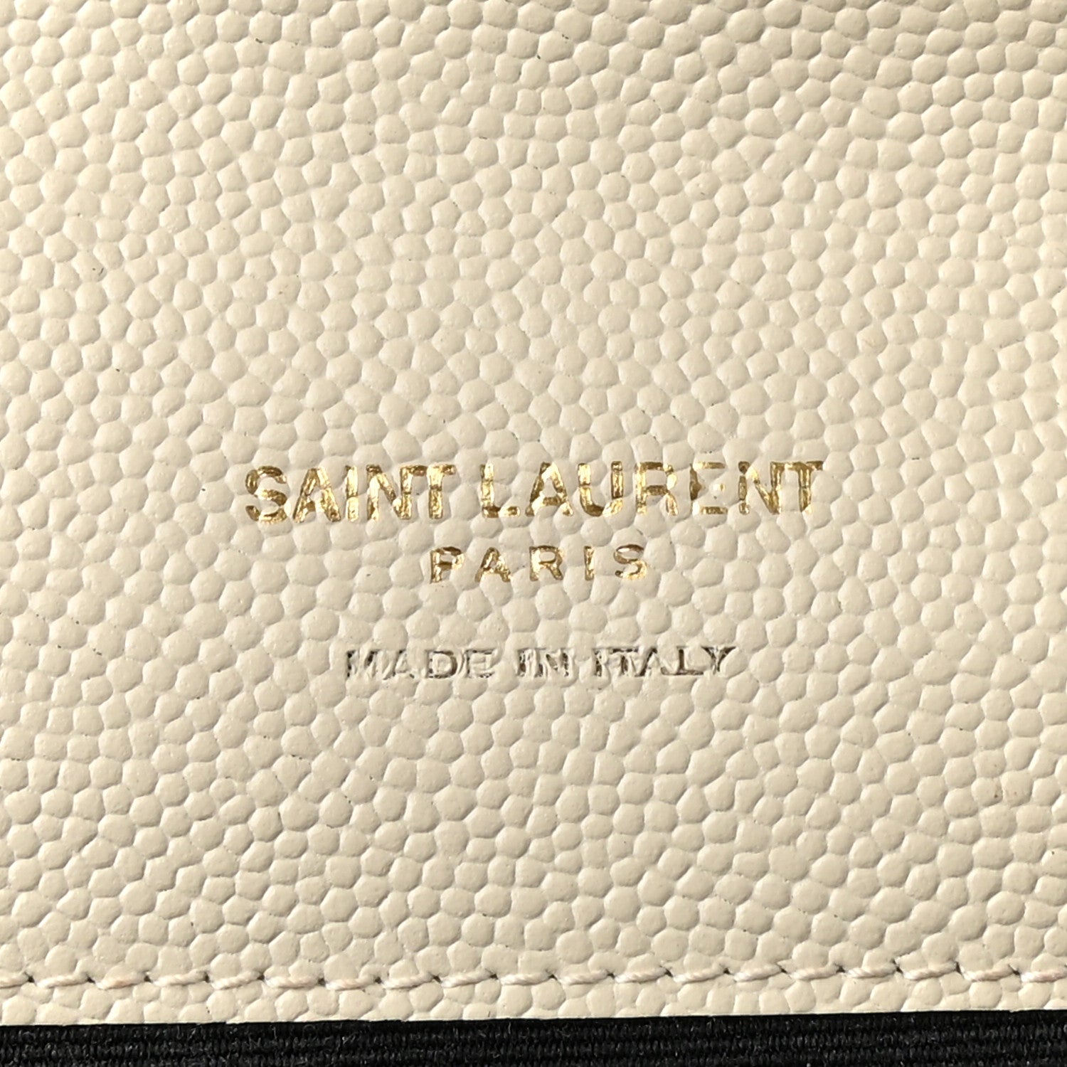 Saint Laurent Grain De Poudre Matelasse Chevron Monogram Envelope Clutch Crema Soft 5 of 8