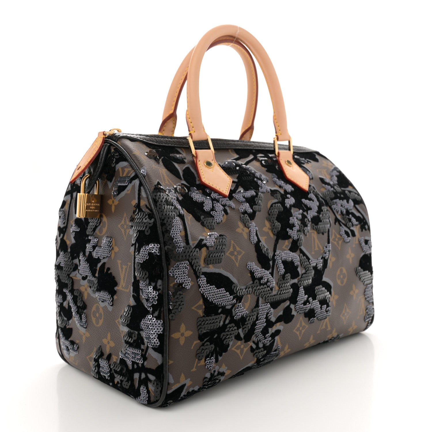 Louis Vuitton Monogram Fleur De Jais Sequins Speedy 30 3 of 10