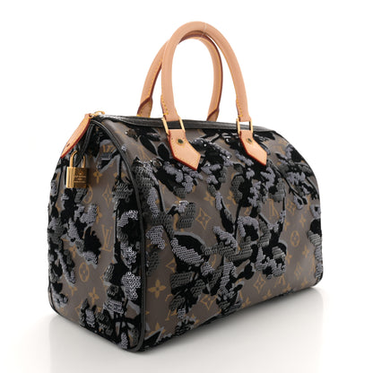 Louis Vuitton Monogram Fleur De Jais Sequins Speedy 30 3 of 10