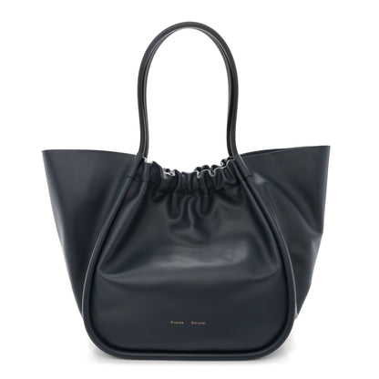 Proenza Schouler Calfskin XL Ruched Tote Dark Navy 1 of 12