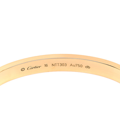 Cartier 18K Yellow Gold LOVE Bracelet 16 8 of 12
