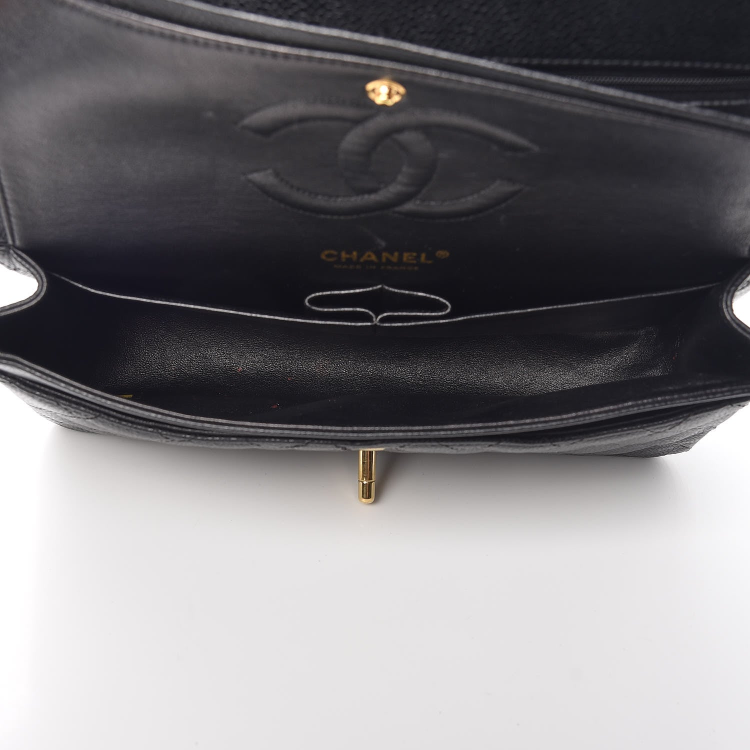 Chanel Caviar Quilted Medium Double Flap Black 6 of 11