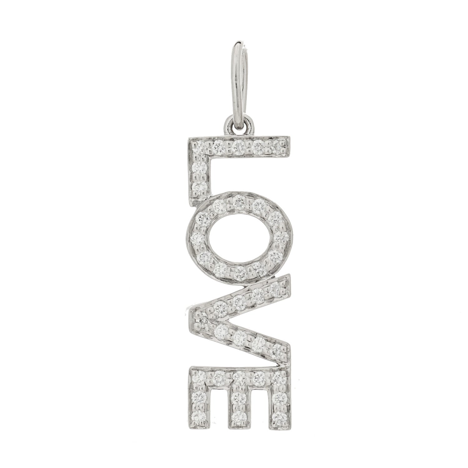 Tiffany Platinum Diamond Love Charm 1 of 5