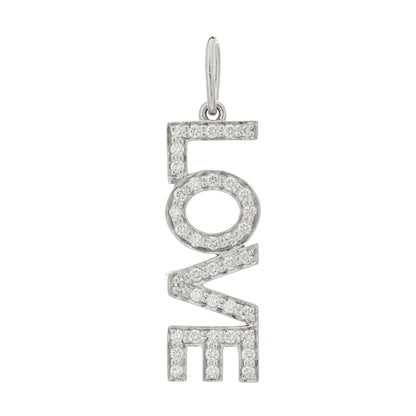 Tiffany Platinum Diamond Love Charm 1 of 5
