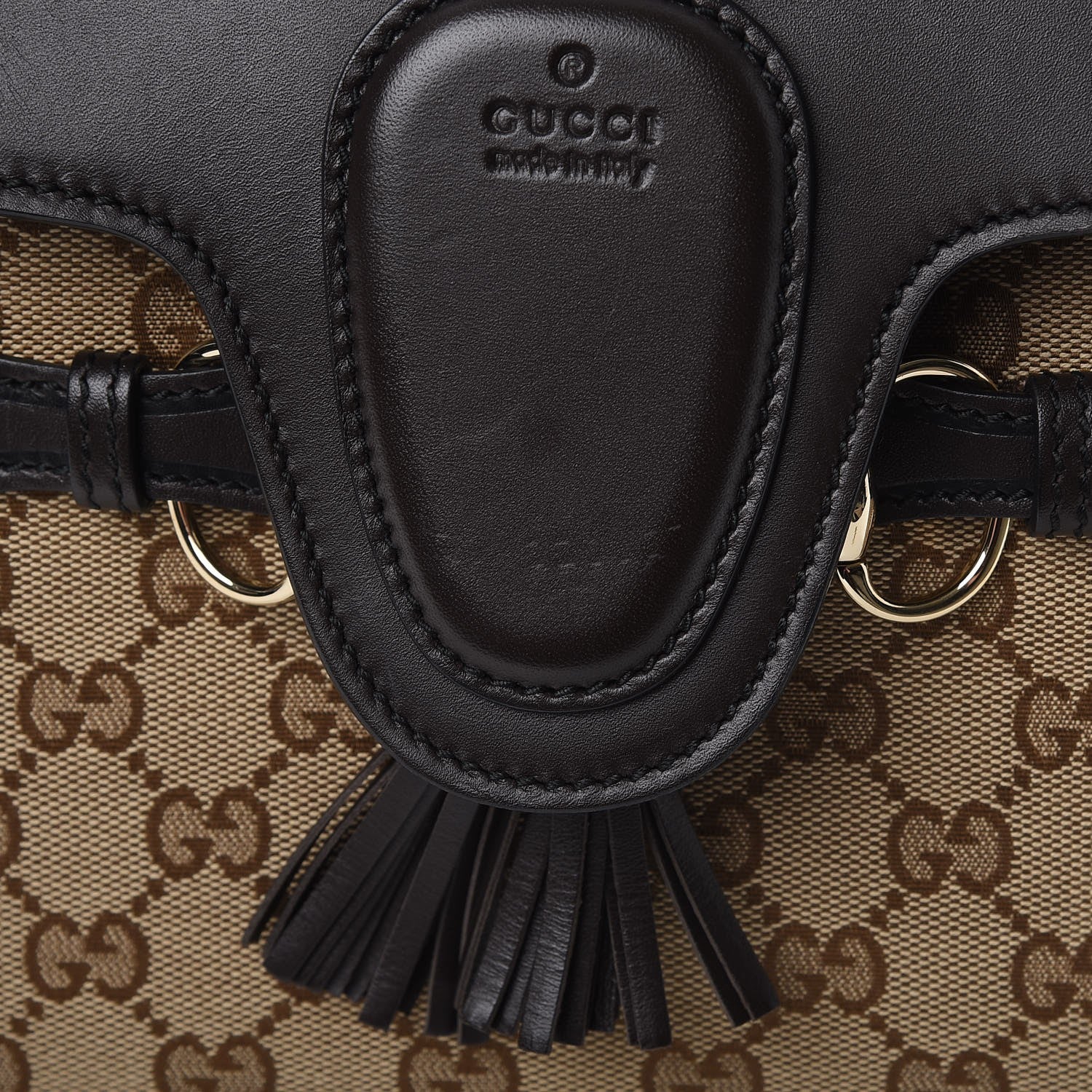 Gucci Monogram Medium Emily Chain Shoulder Bag Dark Brown 9 of 12
