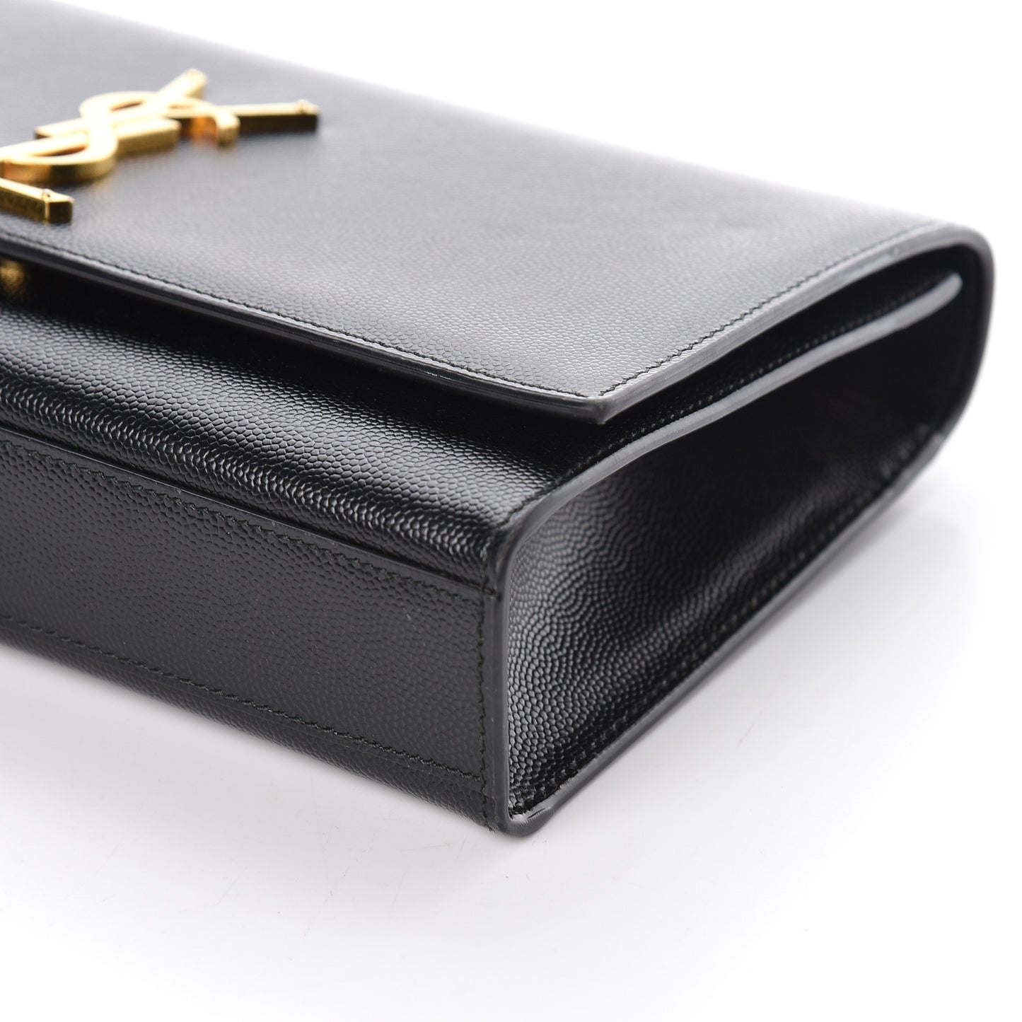 Grain De Poudre Medium Classic Monogram Kate Satchel Black