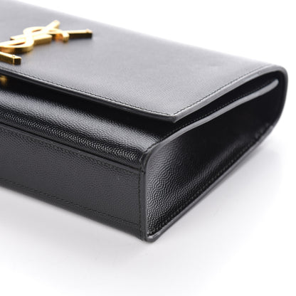 Saint Laurent Grain De Poudre Medium Classic Monogram Kate Satchel Black 8 of 9