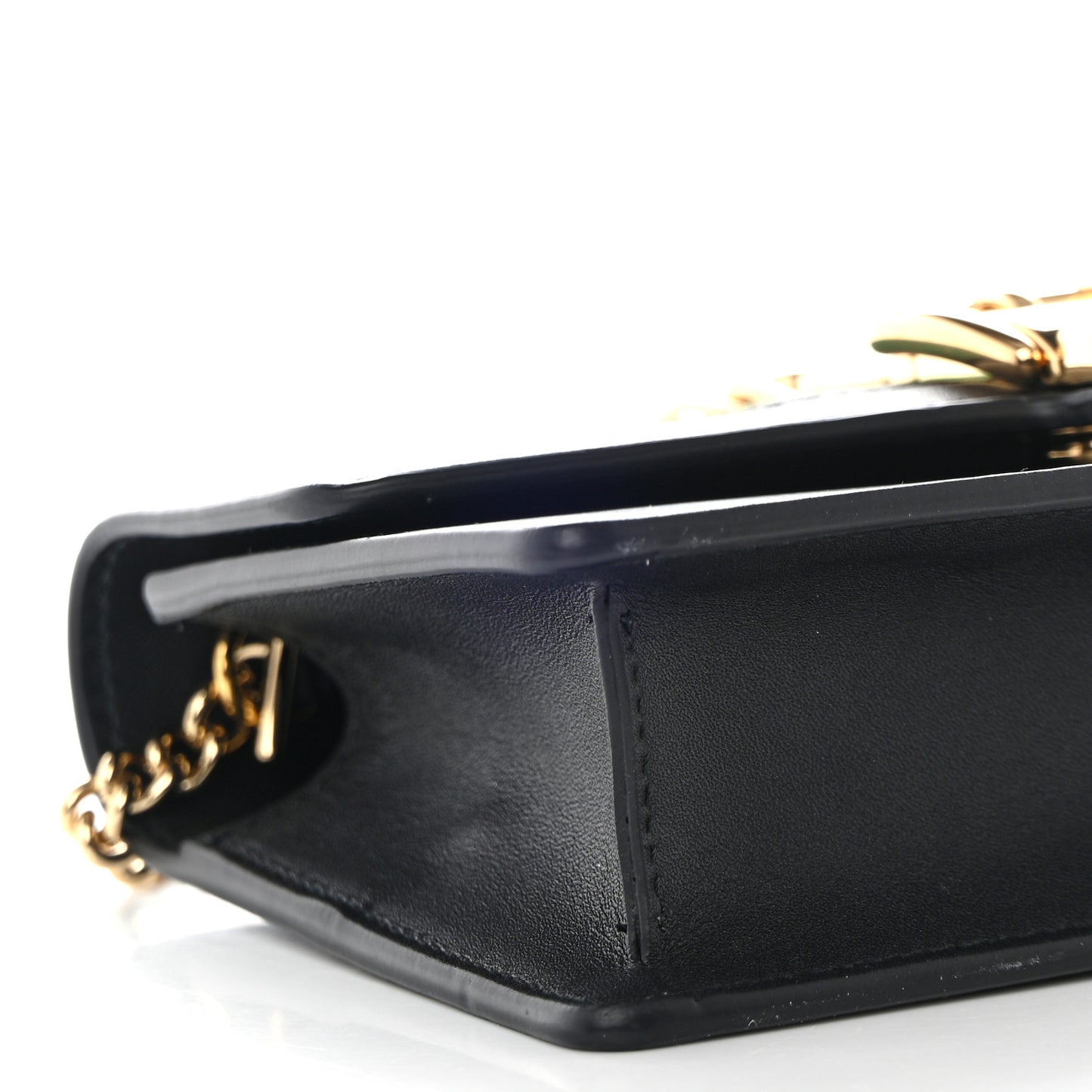 Calfskin Super Mini Sylvie Chain Shoulder Bag Black