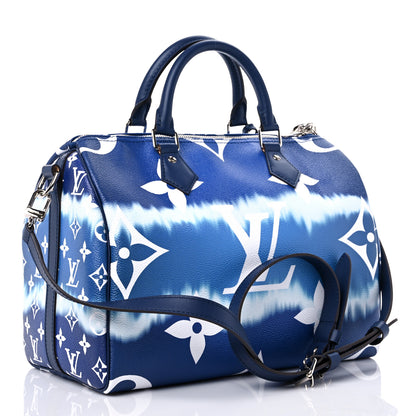 Louis Vuitton Monogram Escale Speedy Bandouliere 30 Blue 2 of 8