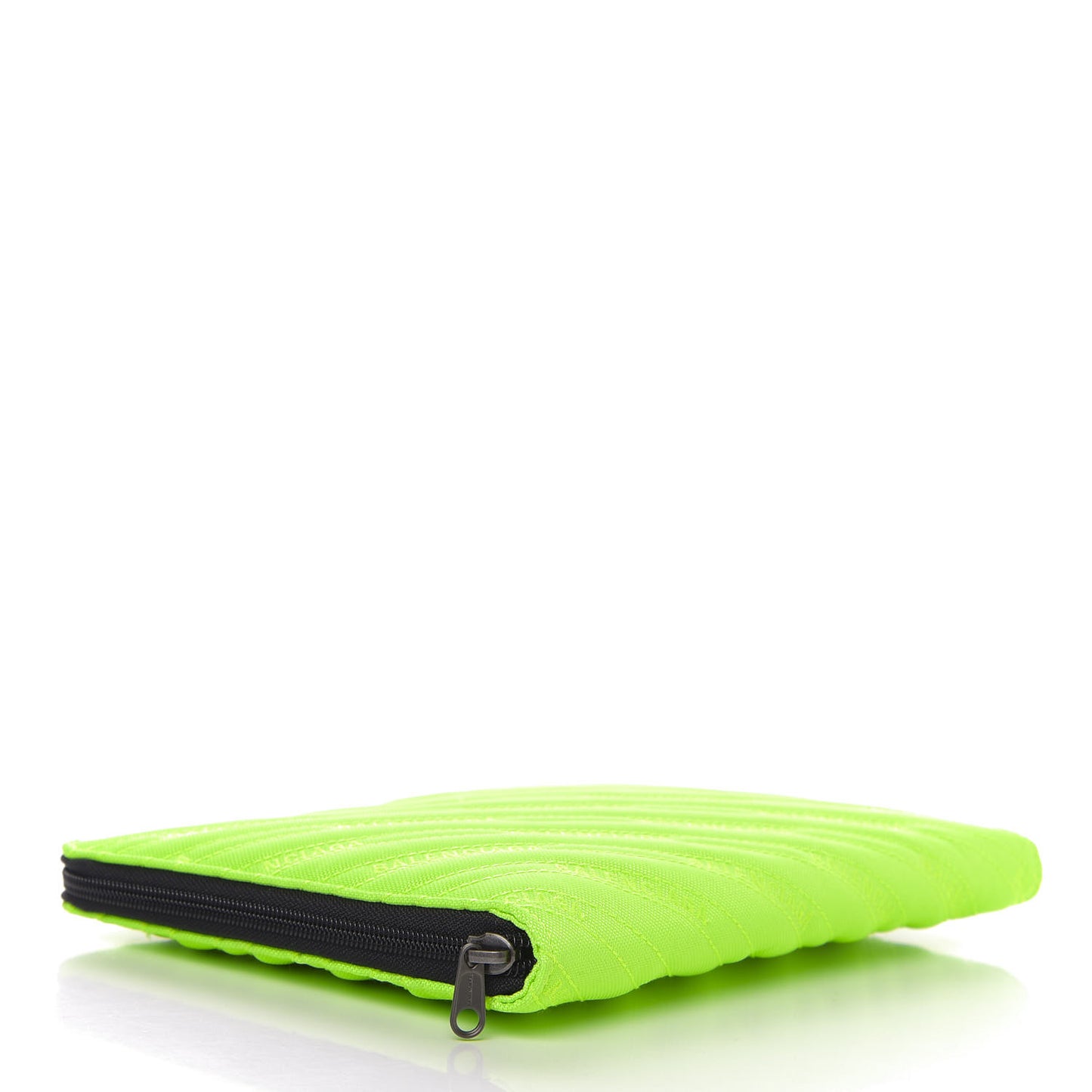 Nylon Logo Matelasse Explorer Zip Around Tablet Pouch Light Fluo Green