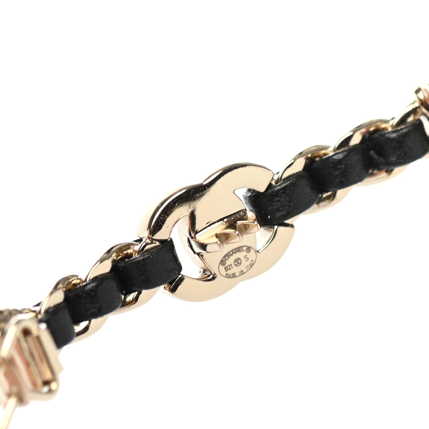 Chanel Lambskin CC Turnlock Chain Hair Clip Barrette Black Gold 3 of 3