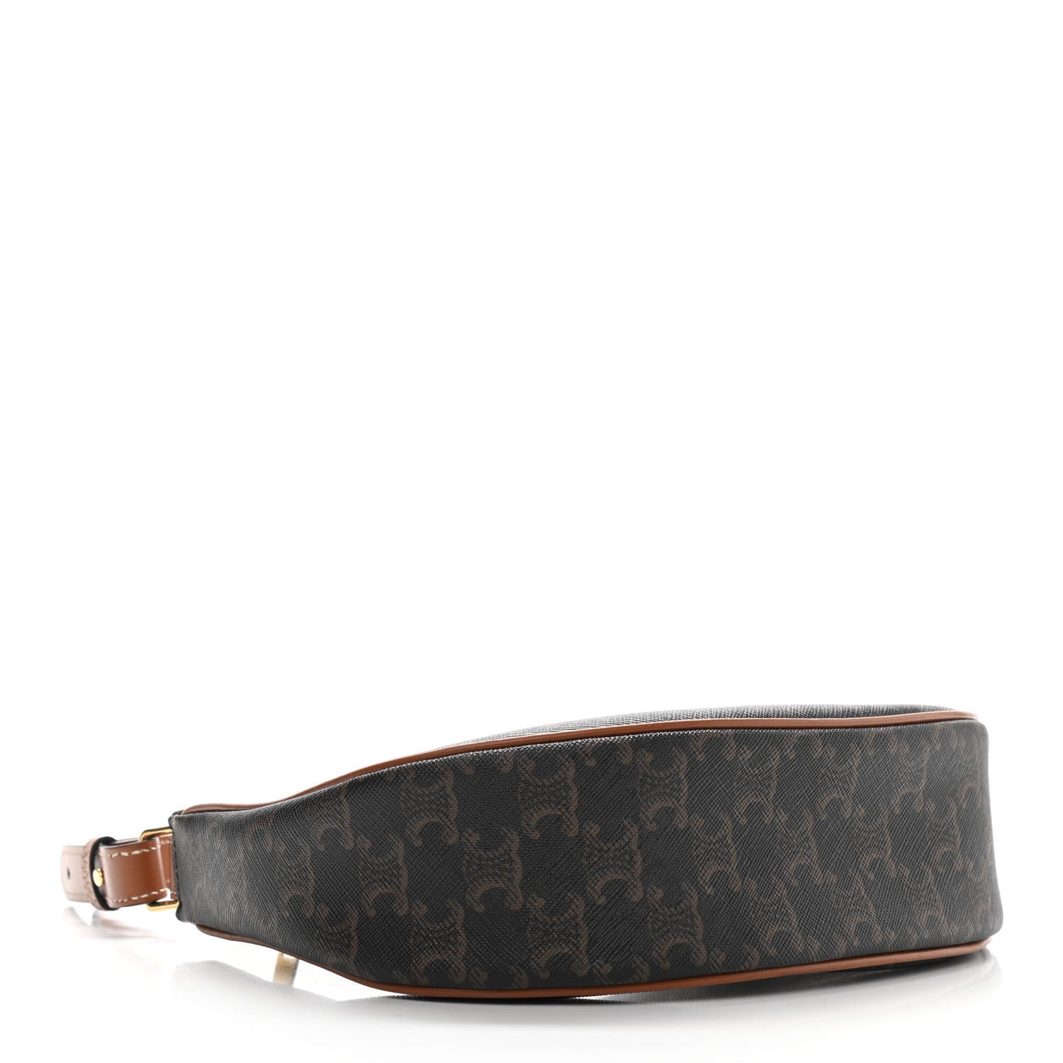 Celine Triomphe Canvas Calfskin Ava Shoulder Bag Tan 4 of 10