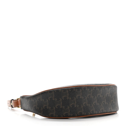 Celine Triomphe Canvas Calfskin Ava Shoulder Bag Tan 4 of 10