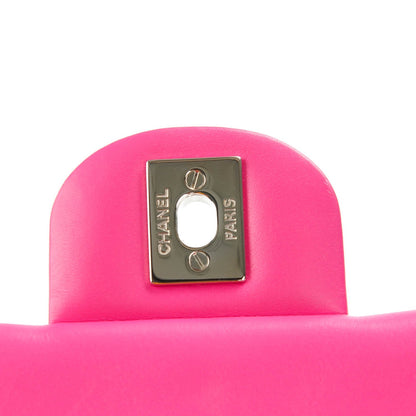 Chanel Patent Calfskin Quilted Clutch With Chain Flap Fuchsia 5 of 8