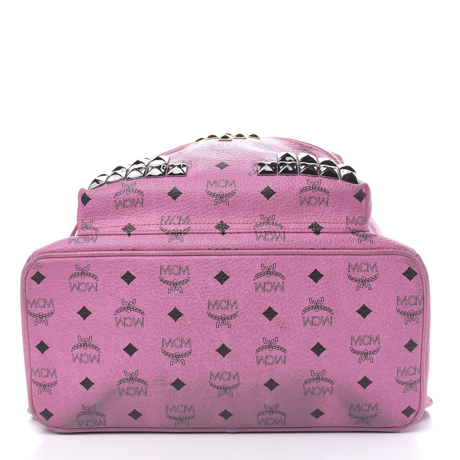 MCM Visetos Studded Medium Stark M Backpack Pink 8 of 11