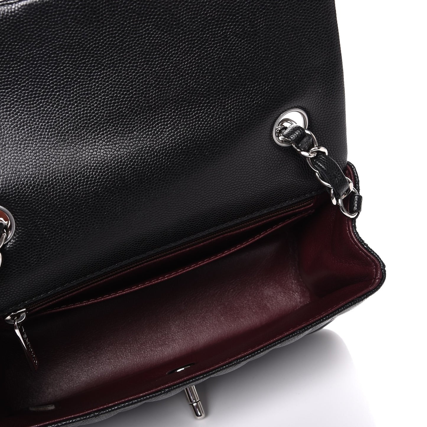 Caviar Quilted Mini Rectangular Flap Black