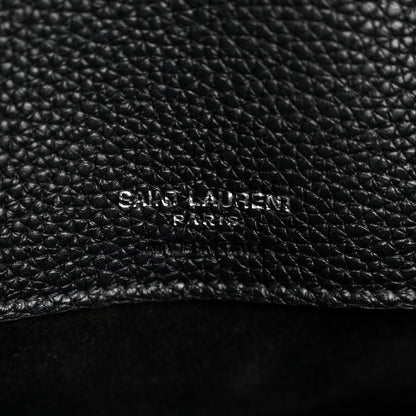 Saint Laurent Grained Calfskin Small Supple Sac De Jour Black 7 of 14