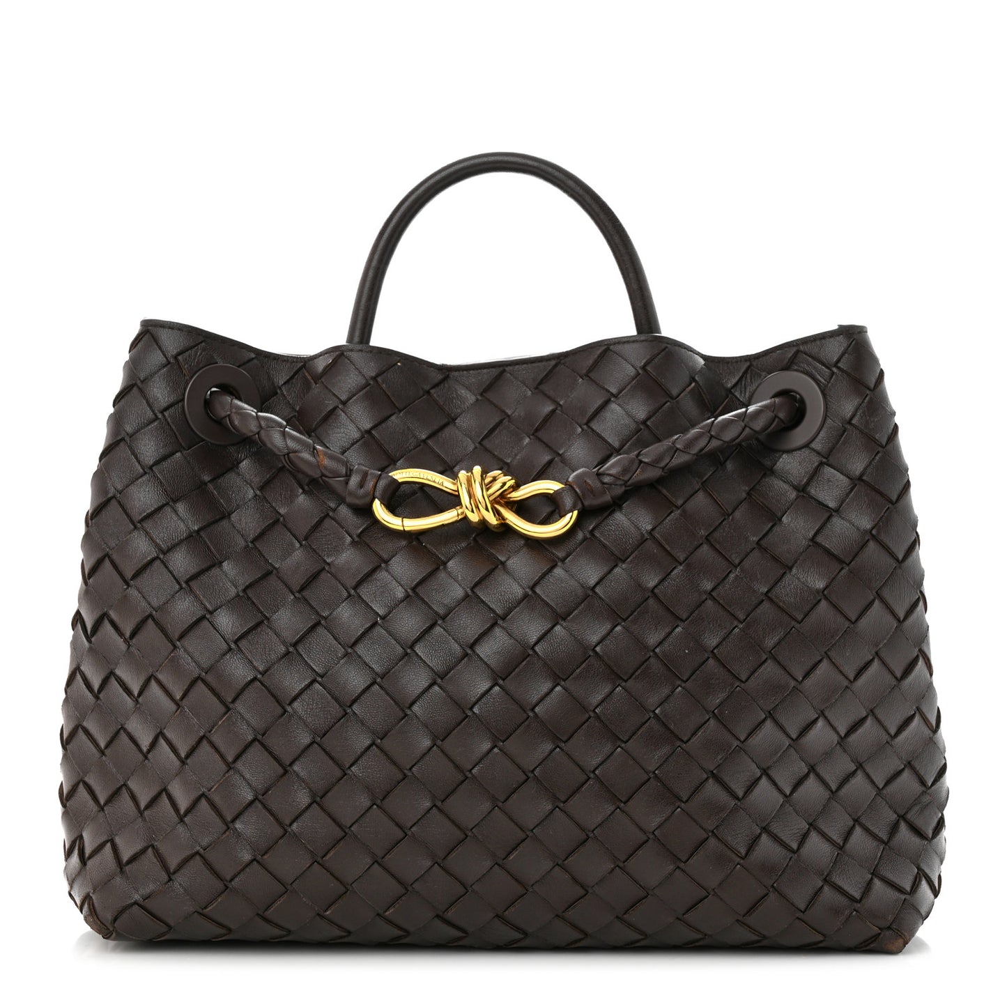 Nappa Intrecciato Medium Andiamo Shoulder Bag Fondant