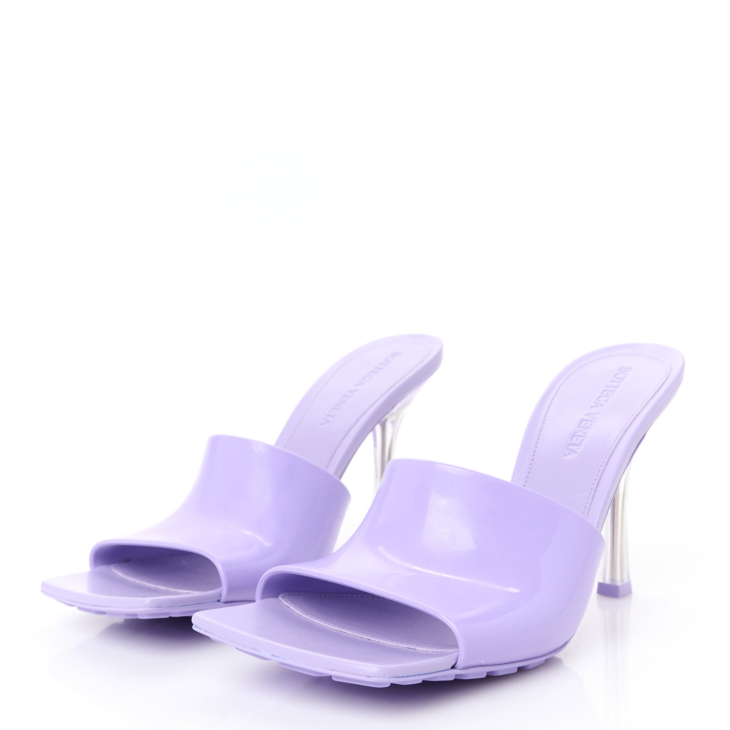 Bottega Veneta Lambskin Stretch Mule Sandals 37 Lavender 4 of 9