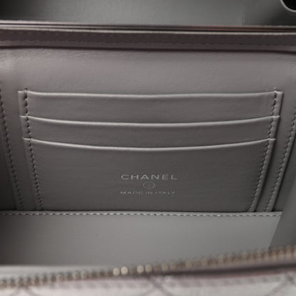 Chanel Metallic Caviar Quilted Small Vanity Case With Chain Silver 6 of 11