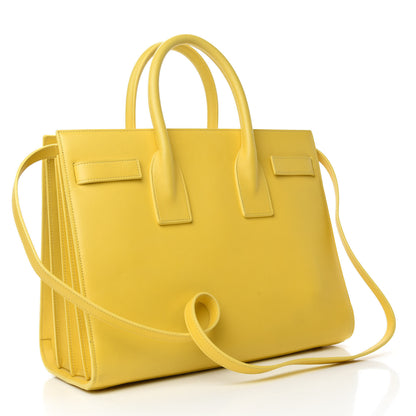Saint Laurent Calfskin Small Sac De Jour Bag Yellow 3 of 10