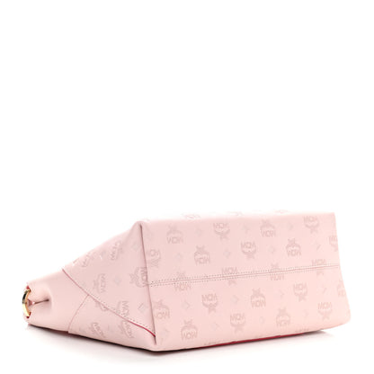 MCM Calfskin Ottomar Monogram Medium Klara Hobo Pink Blush 4 of 9