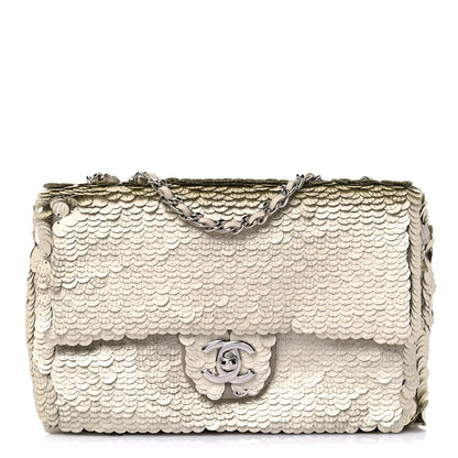 Chanel Sequin Paillette Small Flap Beige 1 of 15