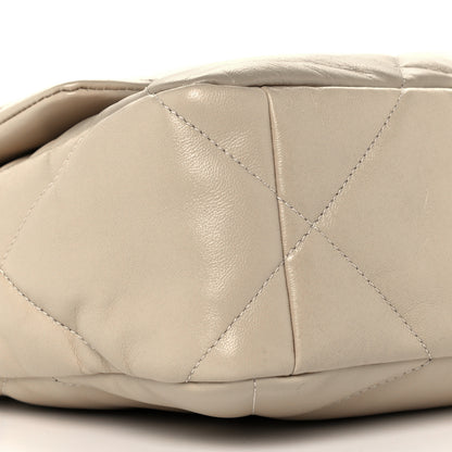 Chanel Lambskin Quilted Large Chanel 19 Flap Beige 9 of 10