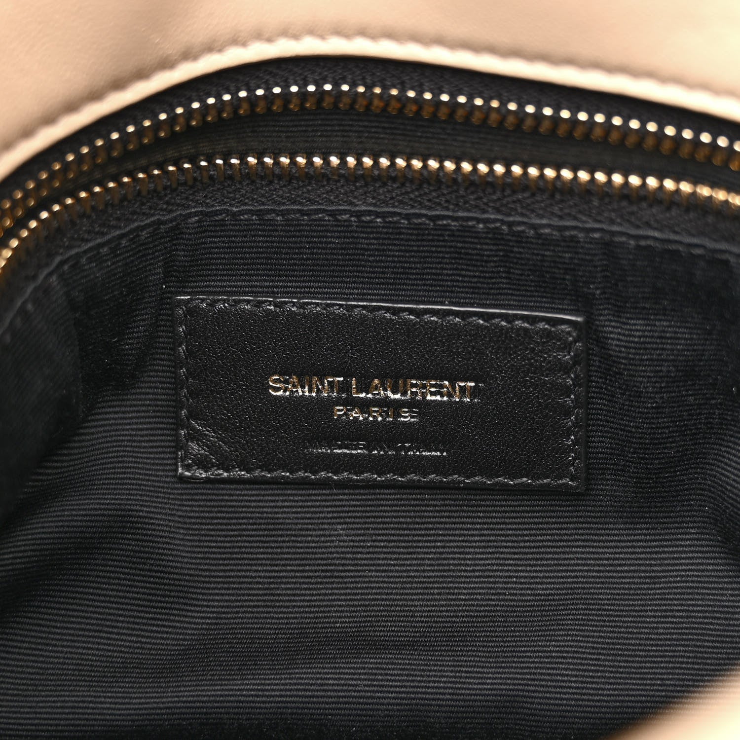 Saint Laurent Lambskin Quilted Toy Loulou Puffer Monogram Chain Satchel Dark Beige 7 of 13