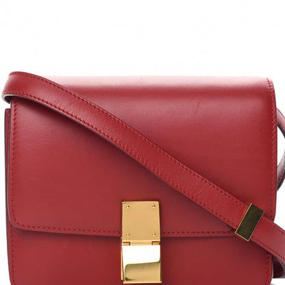 Celine Smooth Calfskin Small Classic Box Flap Bag Red 8 of 11