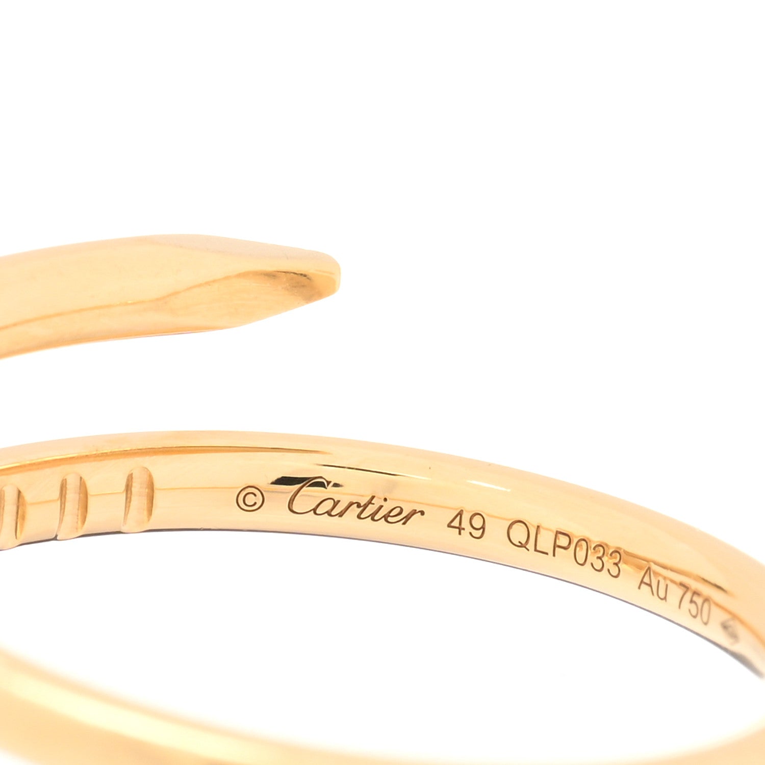 Cartier 18K Yellow Gold Small Juste Un Clou Ring 49 5 4 of 4