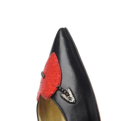 Valentino Garavani Calfskin Heart and Arrow 110mm Pumps 40 Black 15 of 18