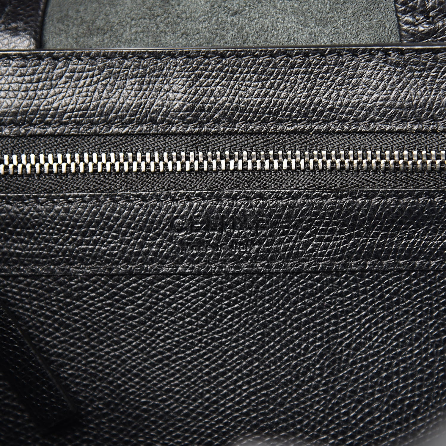 Celine Grained Calfskin Small Vertical Cabas Black 6 of 9