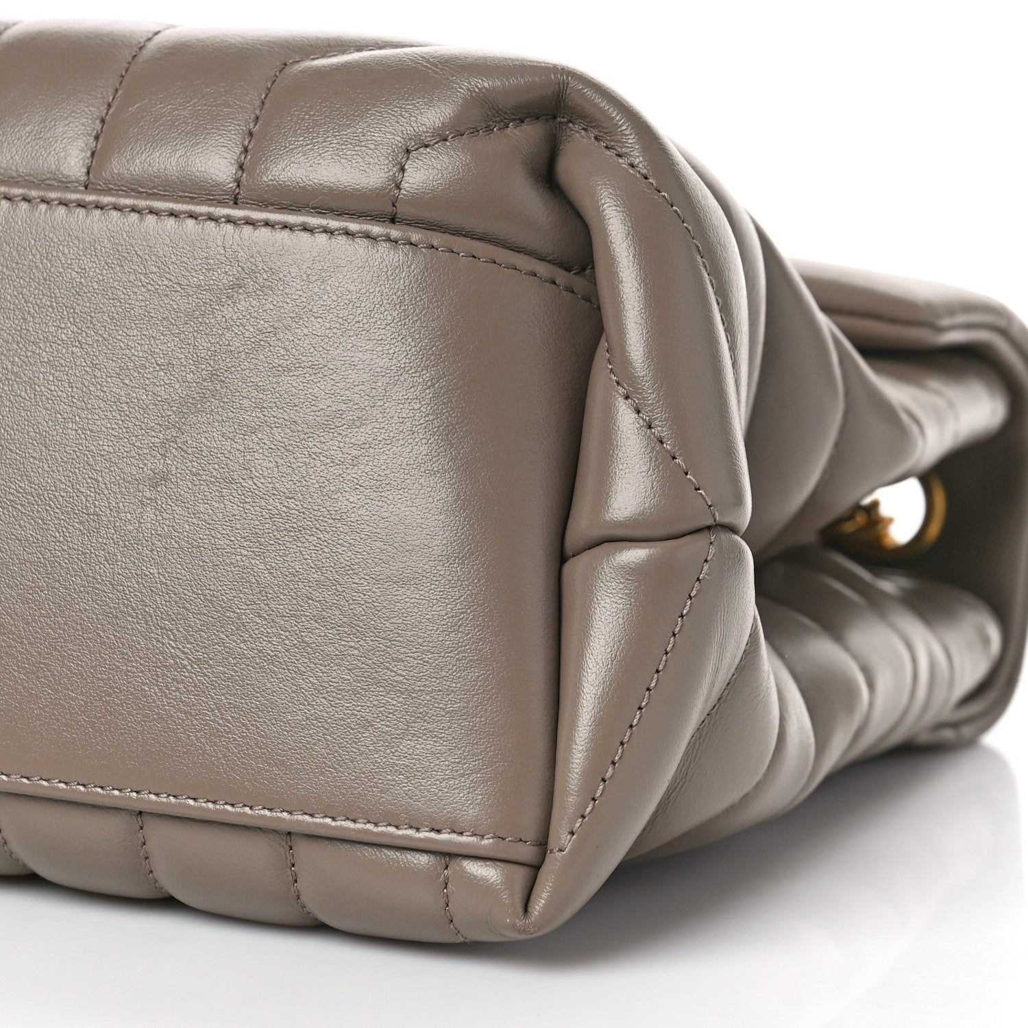 Saint Laurent Calfskin Y Quilted Monogram Medium Loulou Chain Satchel Taupe 8 of 8