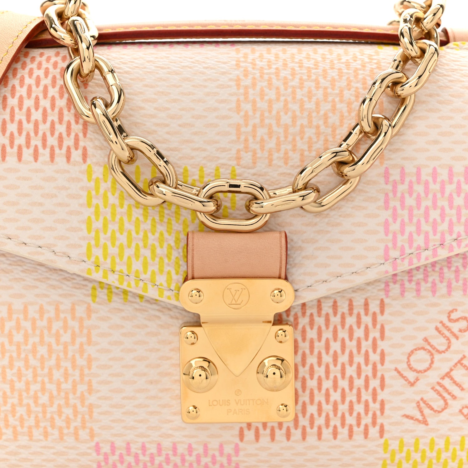 Louis Vuitton Damier Giant Pochette Metis East West Peach 7 of 9