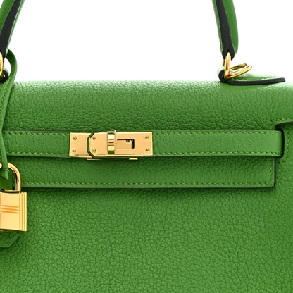 Hermes Togo Kelly Retourne 25 Vert Yucca 8 of 11