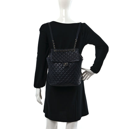 Chanel Lambskin Quilted Large Urban Spirit Backpack Navy 2 of 12