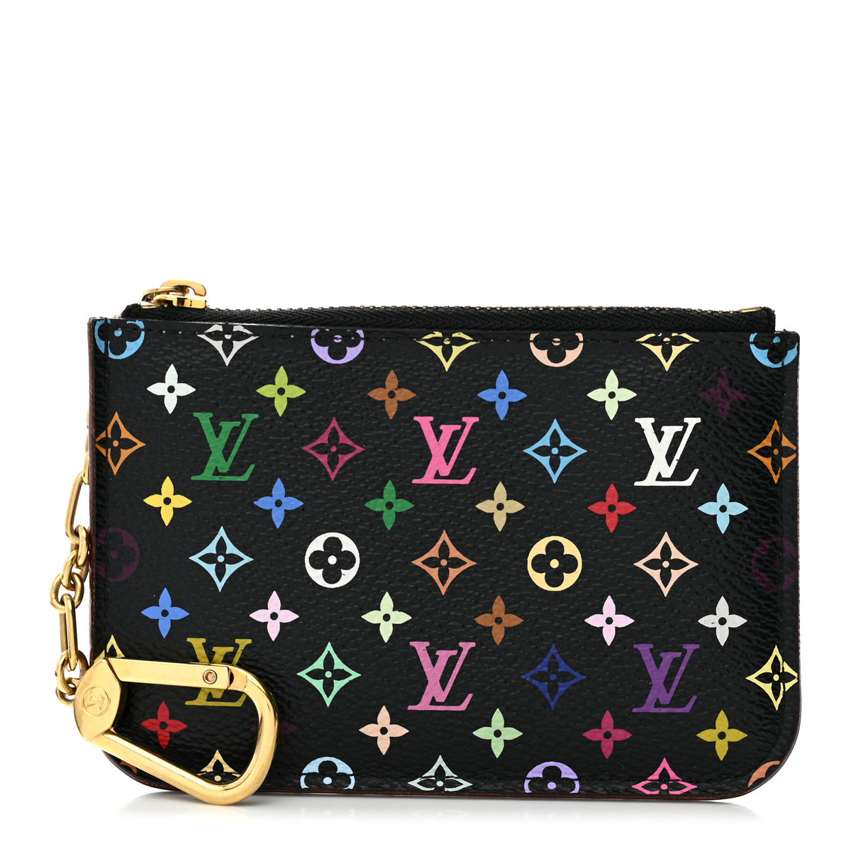 Louis Vuitton Monogram Multicolor Key Pouch Black Violet 1 of 8