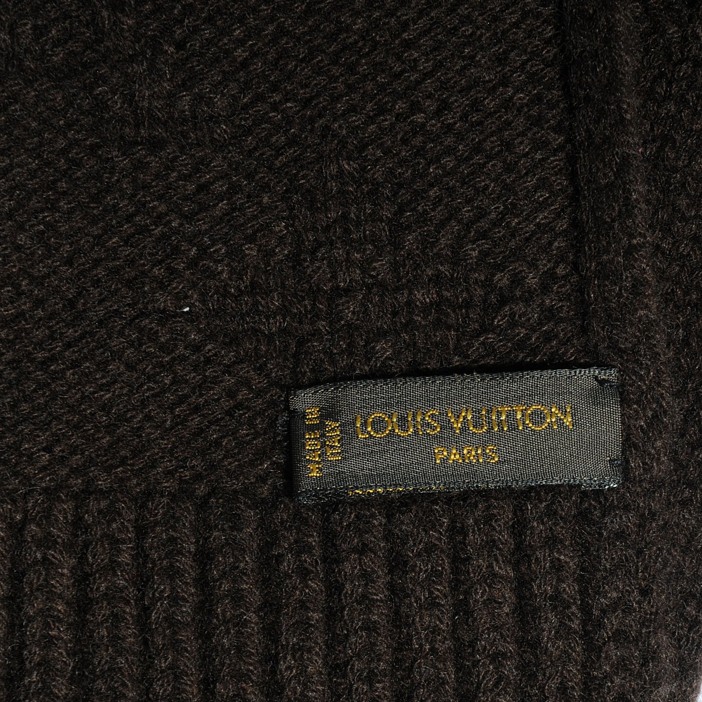 Cashmere Monogram Winter Scarf Brown