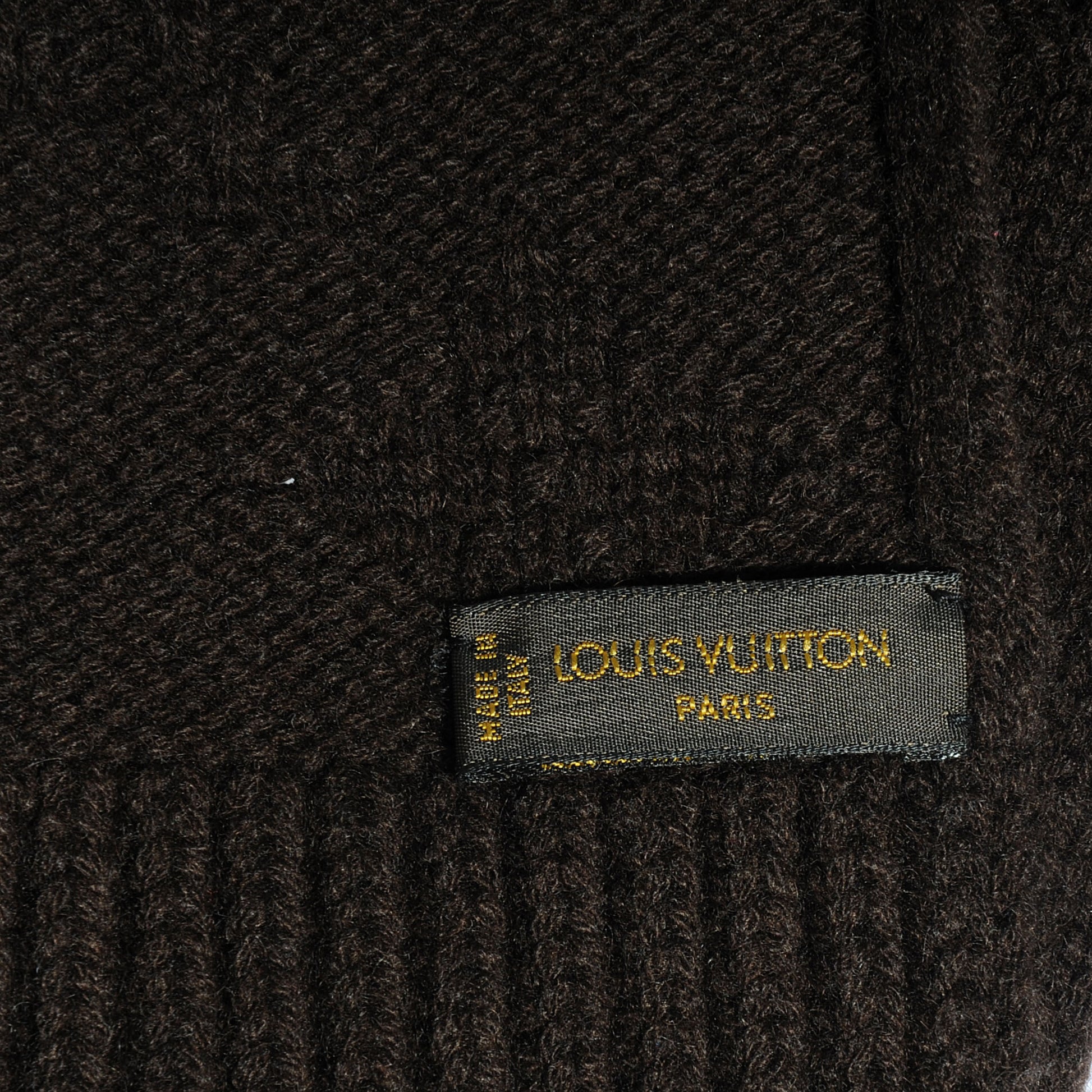 Louis Vuitton Cashmere Monogram Winter Scarf Brown 3 of 4