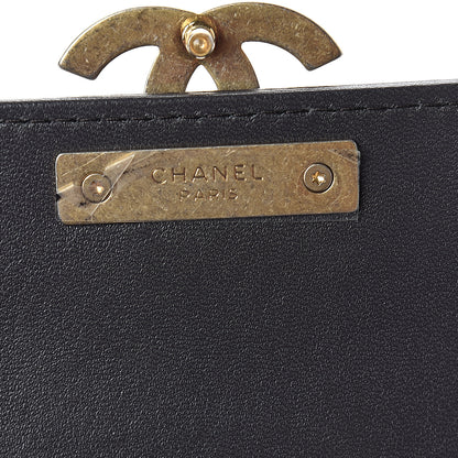 Chanel Metallic Calfskin Quilted CC Chic Flap Card Holder Dark Gold Grey 5 of 7