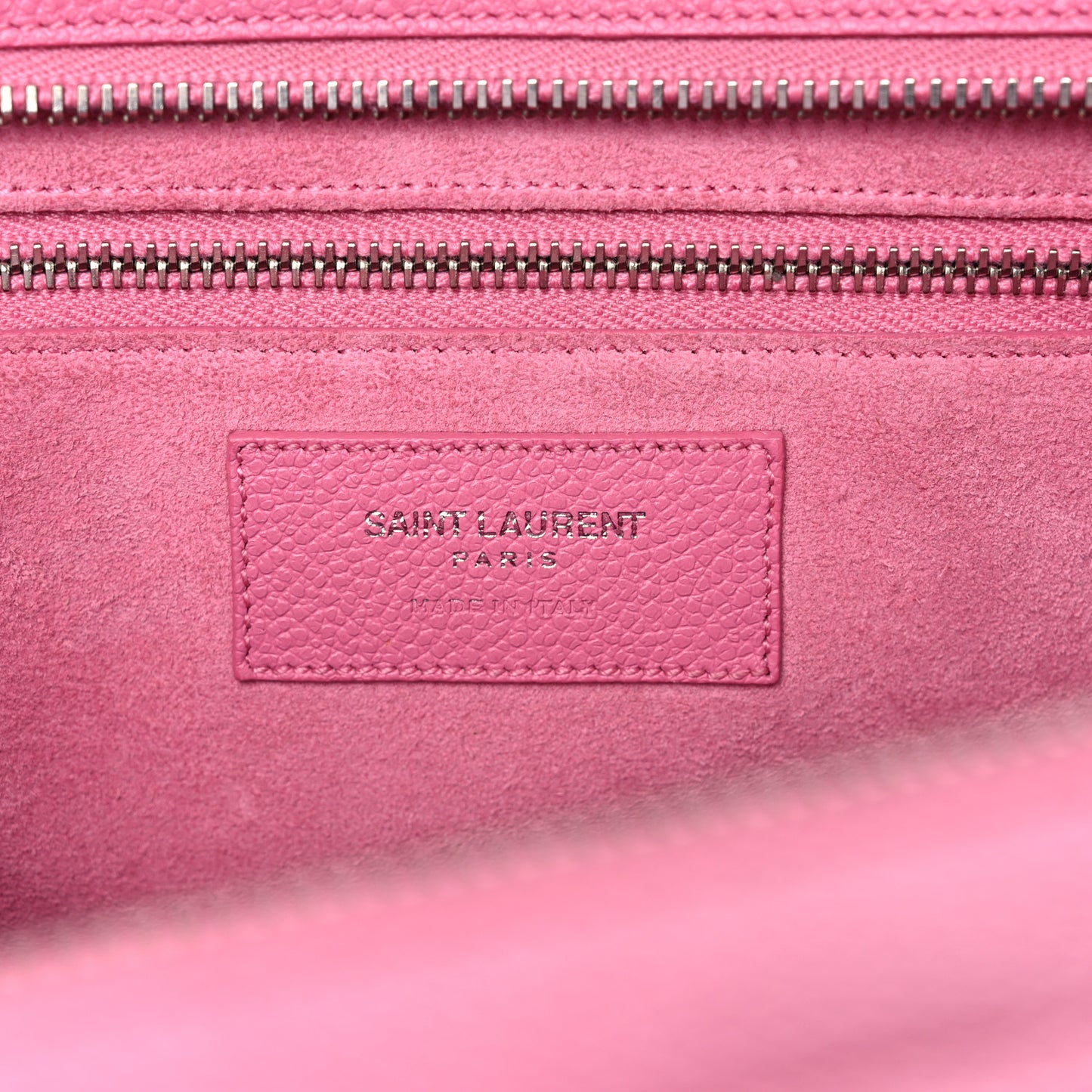 Grained Calfskin Small Cabas Rive Gauche Rose Clair