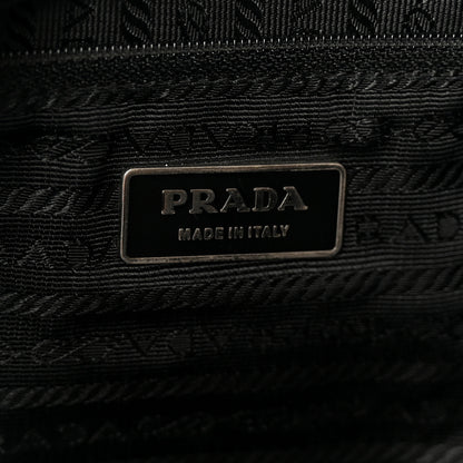 Prada Tessuto Nylon Saffiano Double Buckle Messenger Shoulder Bag Black 6 of 13