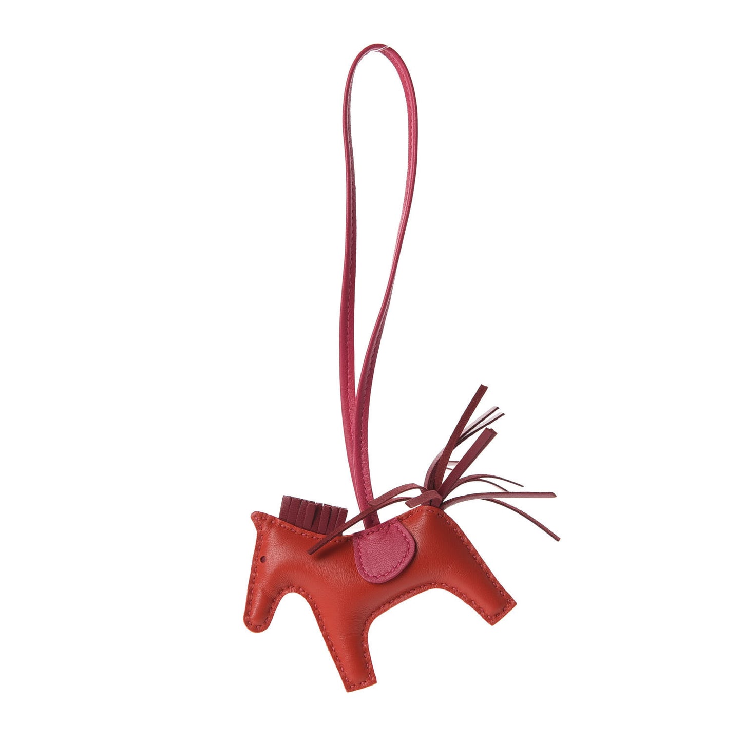 Milo Lambskin Grigri Rodeo Horse Bag Charm PM Rouge Indien Rubis Rose Mexico